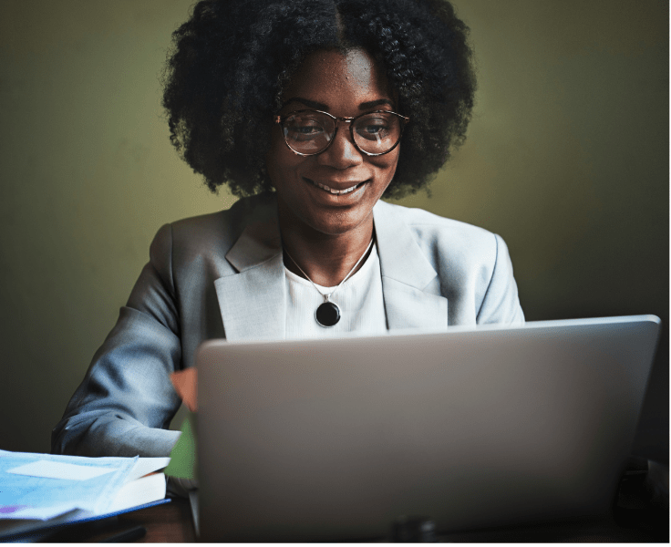 Woman at computer